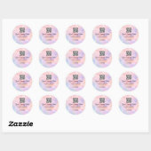 Logo QR Code Promotional Holographic Floral Wreata Ronde Sticker (Vel)