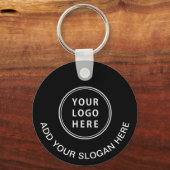 Logo QR-code promotioneel zwart Sleutelhanger (Achterkant)