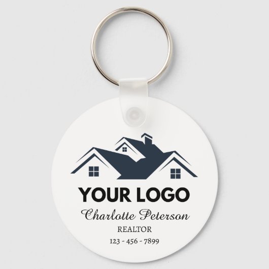 Logo & QR-code promotionele sleutelhanger voor vas (Voorkant)