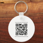 Logo & QR-code promotionele sleutelhanger voor vas (Achterkant)
