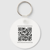 Logo & QR-code promotionele sleutelhanger voor vas (Achterkant)