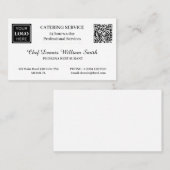 Logo QR-code Restaurant Catering Service Visitekaartje (Voorkant / Achterkant)