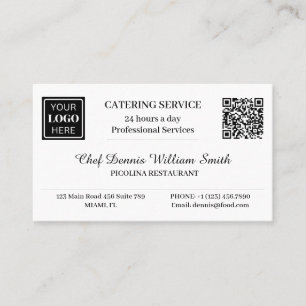 Logo QR-code Restaurant Catering Service Visitekaartje
