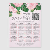Logo QR Code Roze 2024 Bedrijfskalender Magneet (Voorkant)