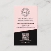 Logo QR Code Roze Roodgloeiend Visitekaartje (Achterkant)