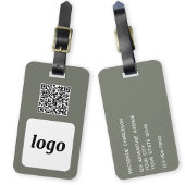 Logo QR Code Sage Green Business Promotie Bagagelabel