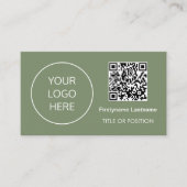 Logo QR Code Sage Groen Visitekaartje (Voorkant)