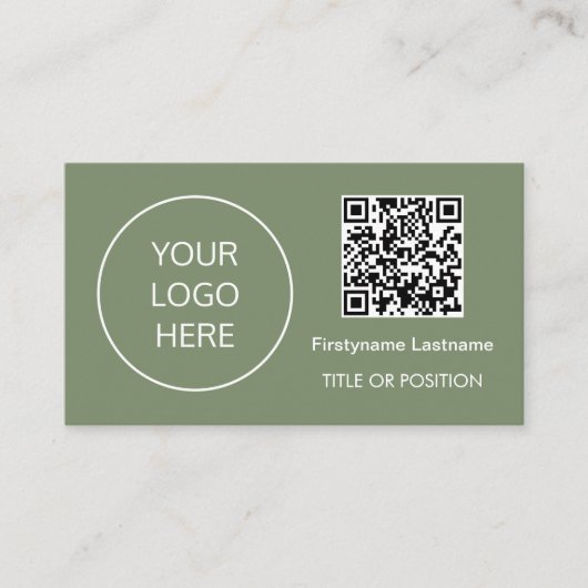 Logo QR Code Sage Groen Visitekaartje (Voorkant)