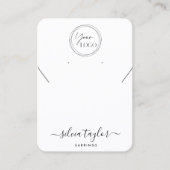 Logo QR Code sieraden ketting oorbel display Visitekaartje (Voorkant)