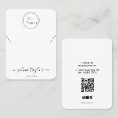 Logo QR Code sieraden ketting oorbel display Visitekaartje (Voorkant / Achterkant)