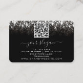 Logo QR Code Sjabloon Lichtgevend Platina Zilver Visitekaartje (Achterkant)