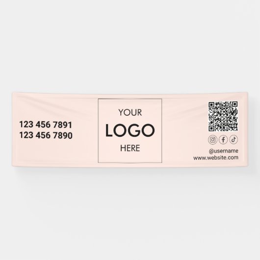 Logo QR Code Social Media Banner (Horizontaal)