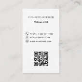 Logo Qr code social media white black premium Visitekaartje (Achterkant)