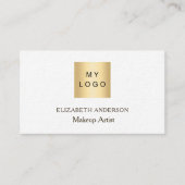 Logo Qr code social media white black premium Visitekaartje (Voorkant)