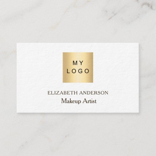 Logo Qr code social media white black premium Visitekaartje (Voorkant)