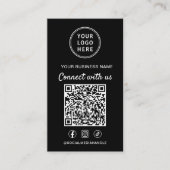 Logo QR-code sociale media Verbind met ons Visitekaartje (Voorkant)