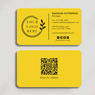 Logo QR-code sociale media zakelijk modern Visitekaartje