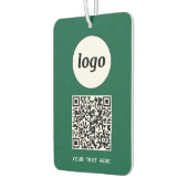 Logo QR Code Tekst Zakelijk Promotie Groen Luchtverfrisser (Links)