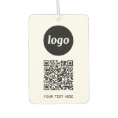 Logo QR Code Tekst Zakelijk Promotie Luchtverfrisser (Voorkant)