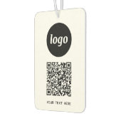 Logo QR Code Tekst Zakelijk Promotie Luchtverfrisser (Links)