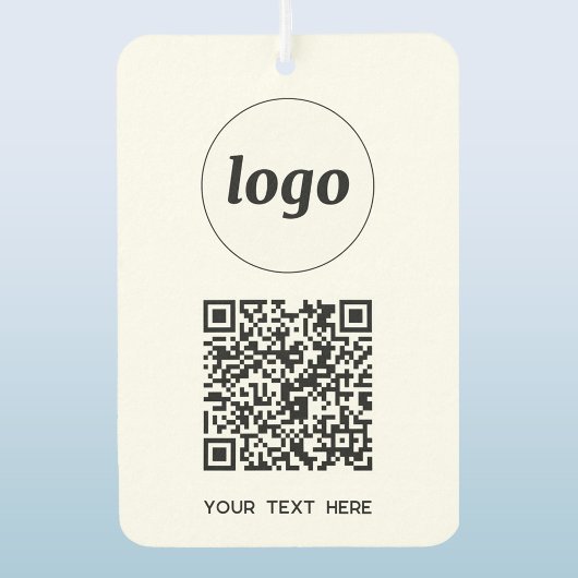 Logo QR Code Tekst Zakelijk Promotie Luchtverfrisser