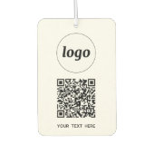 Logo QR Code Tekst Zakelijk Promotie Luchtverfrisser (Voorkant)