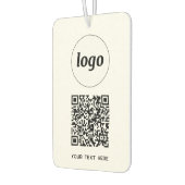 Logo QR Code Tekst Zakelijk Promotie Luchtverfrisser (Links)