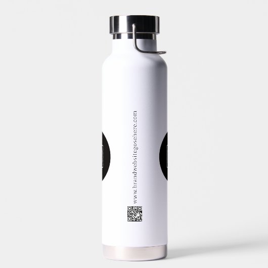 Logo QR-code tekst Zakelijke branding Promotie Waterfles (Links)