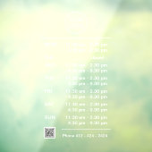 Logo QR-code telefoonnummer met meerdere openingst Raamsticker (Vel 3)