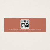 Logo QR code terracotta stud oorbel display kaart (Achterkant)