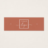 Logo QR code terracotta stud oorbel display kaart (Voorkant)