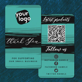   Logo & QR-code toevoegen Moderne gepersonaliseer Visitekaartje