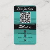 Logo & QR-code toevoegen Moderne gepersonaliseer Visitekaartje (Achterkant)