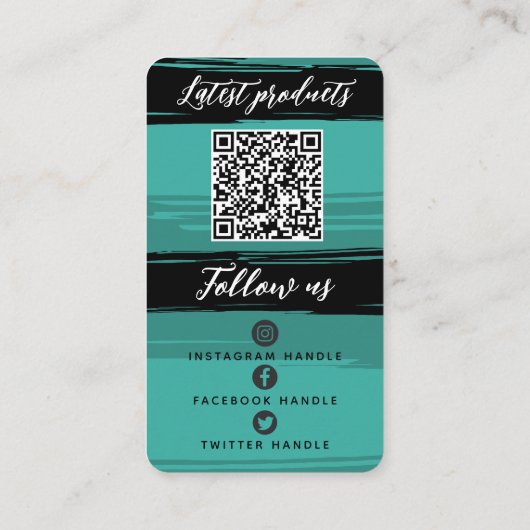 Logo & QR-code toevoegen Moderne gepersonaliseer Visitekaartje (Achterkant)