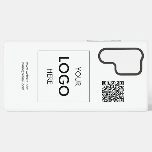 Logo QR Code White Professional Samsung Galaxy Hoesje (Achterkant horizontaal)
