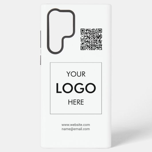 Logo QR-code Wit Professioneel Samsung Galaxy Hoesje (Achterkant)
