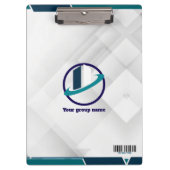 Logo & QR CODE witte achtergrond Klembord (Voorkant)