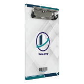 Logo & QR CODE witte achtergrond Mini Klembord (Schuin)