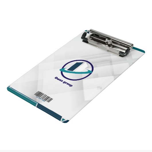 Logo & QR CODE witte achtergrond Mini Klembord (Angled3)