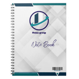 Logo & QR CODE witte achtergrond Notitieboek