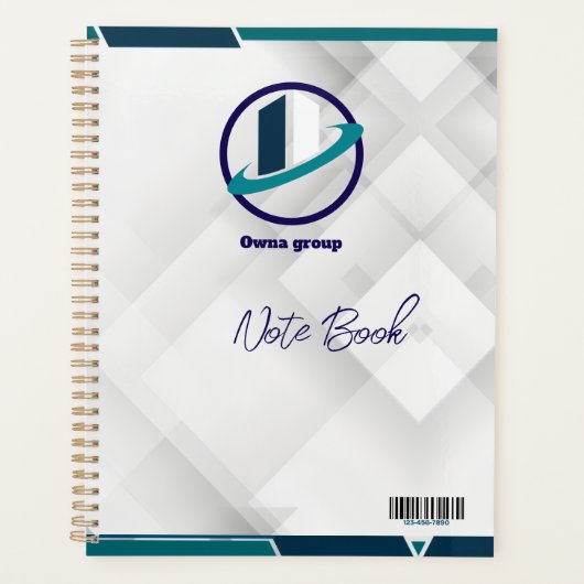 Logo & QR CODE witte achtergrond Planner (Voorkant)