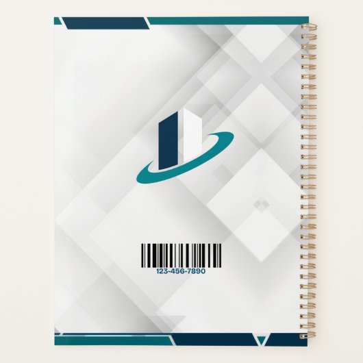 Logo & QR CODE witte achtergrond Planner (Achterkant)