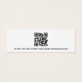 Logo QR code witte stud oorbel display kaart (Achterkant)
