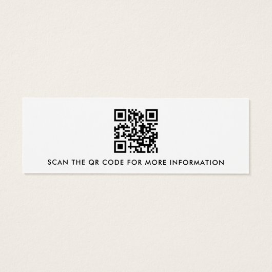 Logo QR code witte stud oorbel display kaart (Achterkant)