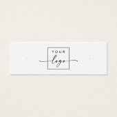 Logo QR code witte stud oorbel display kaart (Voorkant)