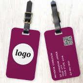 Logo QR code Zakelijk Magenta Roze Bagagelabel