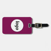 Logo QR code Zakelijk Magenta Roze Bagagelabel (Voorkant horizontaal)