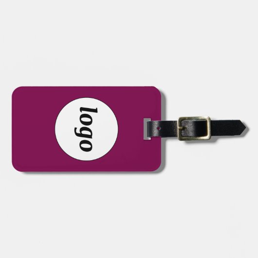 Logo QR code Zakelijk Magenta Roze Bagagelabel (Voorkant horizontaal)