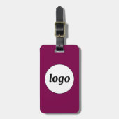 Logo QR code Zakelijk Magenta Roze Bagagelabel (Voorkant verticaal)