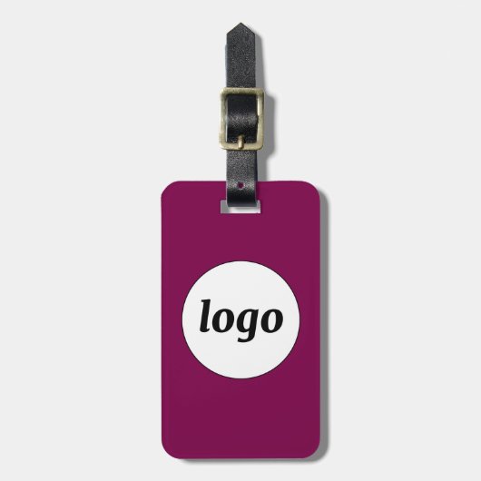 Logo QR code Zakelijk Magenta Roze Bagagelabel (Voorkant verticaal)